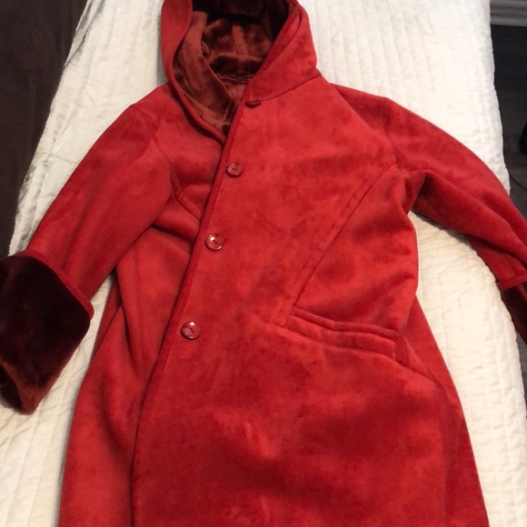NEW🌹 Red Suede Coat - Picture 2 of 8